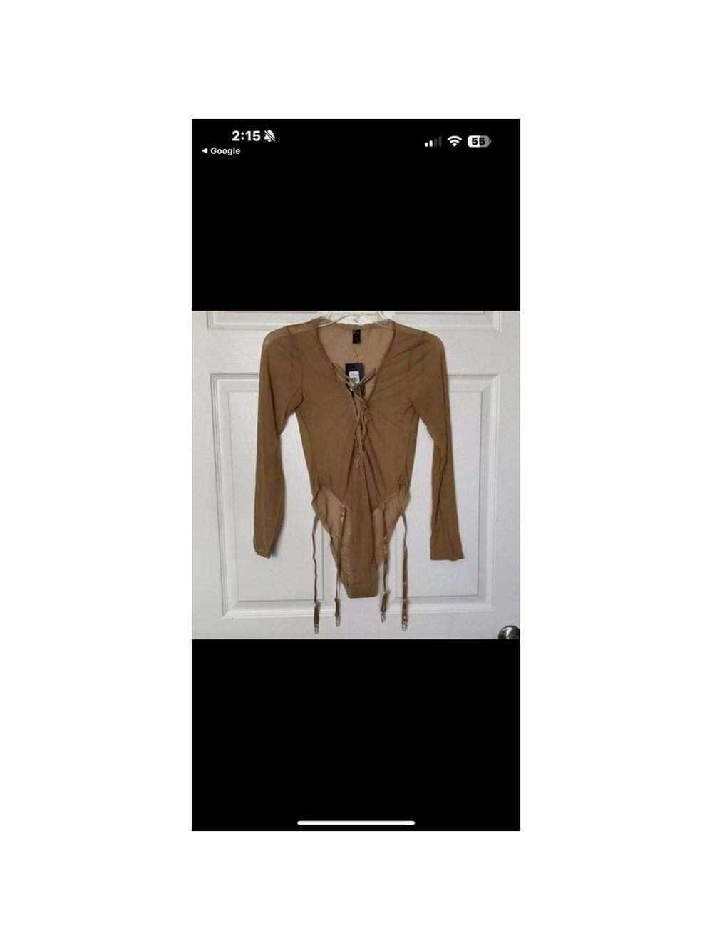 Women's Frederick's of Hollywood Bodysuit Size S Tan - Picture 5 of 10